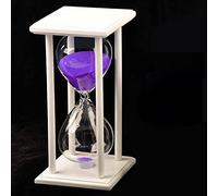 Sablier minuteur 15/30/45/60 minutes, décoration for chambre d'enfant, anniversaire, table basse, bibliothèque, école(White)