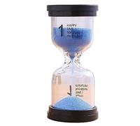 Sablier, minuteur visuel, sablier, sablier en plastique, sablier coloré, horloge de sable, 1/3/5/10/15/30/45 minutes(Black Cover Blue Sand,30 minutes)