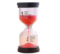 Sablier, minuteur visuel, sablier, sablier en plastique, sablier coloré, horloge de sable, 1/3/5/10/15/30/45 minutes(Black Cover Red Sand,15 minutes)