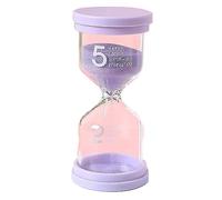 Sablier, minuteur visuel, sablier, sablier en plastique, sablier coloré, horloge de sable, 1/3/5/10/15/30/45 minutes(Purple,5 minutes)