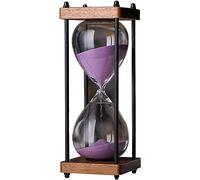 Sablier, minuteur visuel, sablier, sablier en verre coloré tendance for cadeaux d'anniversaire, décorations for la maison et le bureau(Purple,30 minutes)