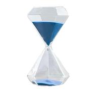 Sablier, minuteur visuel, sablier, sablier en verre de sable de 15 minutes, créatif, romantique, coloré, tendance, en forme de diamant, décoration de bureau for la maison(Blue)