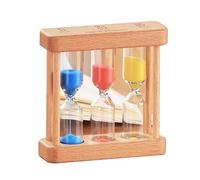 Sablier, minuteur visuel, sablier, sablier trois en un, horloge à sable, décoration de sablier, sablier, salon, décorations de bureau, brossage des dents, 1/3/5 minutes(Blue+Red+Yellow)