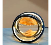 Sablier multicolore flottant - Lampe de bureau rotative à 360° - Art pour décoration d'intérieur et détente - Cadeau unique (ge)