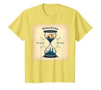 Sablier pour Professeur d'histoire, Voyageur dans Le Temps, Vintage, Aventure T-Shirt, Enfant, Citron, 8 Ans