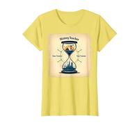 Sablier pour Professeur d'histoire, Voyageur dans Le Temps, Vintage, Aventure T-Shirt, Femme, Citron, XS