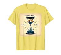 Sablier pour Professeur d'histoire, Voyageur dans Le Temps, Vintage, Aventure T-Shirt, Homme, Citron, 3XL