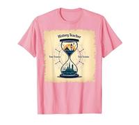 Sablier pour Professeur d'histoire, Voyageur dans Le Temps, Vintage, Aventure T-Shirt, Homme, Rose, XL