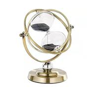 Sablier rotatif en forme de globe terrestre avec une autonomie de 15/30 minutes, grand sablier au design vintage comme statue de sablier globe pour bureau et salon | Sablier rotatif design en alliage