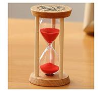 Sablier, Sablier en bois for enfants, brossage des dents, sablier 3/5 minutes, assistant de gestion du temps, cadeau créatif(Red,5 minutes (round))