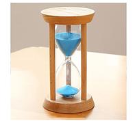 Sablier, Sablier en Bois/Verre, sablier Forme d'œuf, 3/5/10/15/20/30 Minutes, for Enfants, Salle de Classe, Cuisine, Jeux, brossage(Blue,10 Minutes)