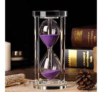 Sablier, Sablier en cristal transparent, horloge de sable, décoration verre, 15 minutes/30 minutes/60 minutes, bureau for la maison, Noël, anniversaire G(Blu,15 minutes(17 * 8cm))