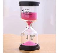 Sablier, Sablier en plastique coloré, 1/3/5/10/15/30/45 minutes(Black Cover Blue Sand,1 minute)