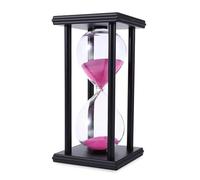 Sablier, Sablier for Cuisine, école, décoration de la Maison, Multicolore, 30/60 Minutes(Black Pink,30mins)