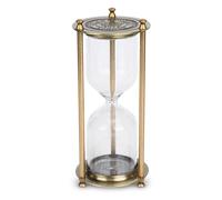 Sablier,Sablier sablier 15 Minutes,Sablier 15 Minutes,Horloge de Sable Noir en Laiton Vintage,Décoration de Salon,sablier minuterie,sablier décoratif,Sablier élégant,Sablier doré (M)