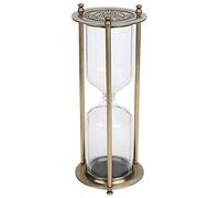 Sablier,Sablier sablier 15 Minutes,sablier décoratif,Minuterie de sablier15Minutes,Horloge de Sable Noir en Laiton Vintage,Décoration de Salon,sablier minuterie,Sablier élégant,Sablier doré (M)
