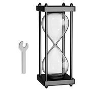 Sablier vide à remplir, grand cadre en bois noir de 25,4 cm, sablier de sable Unity pour cérémonie de mariage, sans horloge de sable, sablier antique pour bureau, maison et bureau