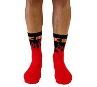 Sabor Srl Chaussettes AC DC, Chaussettes ACDC Originales AC/DC pour Adulte, Produit Officiel, Noir et Rouge (41-43)