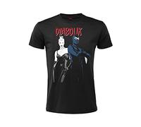 Sabor srl T-shirt Diabolik officiel modèle Diabolik et Eva - T-shirt homme noir - T-shirt homme à manches courtes - T-shirt noir pour femme, Noir , S