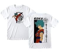 Sabor srl T-shirt Dragon Ball Blanc - T-shirt Dragon Ball - T-shirt personnages Dragon Ball Goku Ultra Instinto - T-shirt Anime unisexe adulte garçon, Blanc, XS