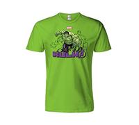 Sabor srl T-shirt Hulk avec imprimé devant. Manches Courtes. 100% Coton. Unisexe. Produit officiel. Tailles enfant, vert, 9-11 ans