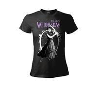 Sabor srl T-shirt Mercredi Be a Raven. T-shirt Wednesday Famille Addams. T-shirt femme en coton., Noir , S