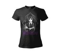 Sabor srl T-shirt Mercredi Bras Croisés. T-shirt Wednesday Famille Addams. T-shirt femme en coton., multicolore, XL