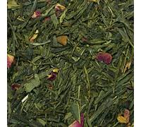 SABOREATE Y CAFE THE FLAVOUR SHOP Thé Vert Sencha Sakura Japonais Biologique Champagne et Fraise de Feuilles en Vrac Infusion Naturelle Amincissante1 kg
