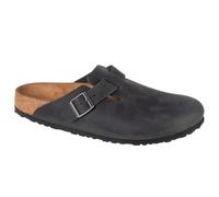 Sabot Boston noir - Birkenstock - Mixte - Cuir - Boucle réglable