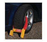 Sabot de Denver acier, revêtement par poudre L485xl345xH90 mm poids 3,8 kg rouge/jaune emballage LS