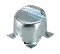 Sabot de portail battant central à sceller 103x103 mm | Sabot central de portail battant à sceller en acier zingué pour double vantail avec seuil biseauté.