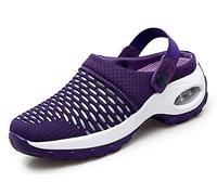 Sabot Femme Antidérapant Ete Confort Medical Chaussure de Jardin Mule Respirant Mesh Légère Hopital Exterieur Sandales Violet 36