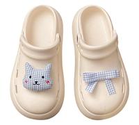 Sabot Femme Mules et Sabots Femme Chaussure Clog Pantoufles Enfant Fille Chat Cartoon Mignon Respirant Doux Confort Toutes Saisons 10-13 Ans