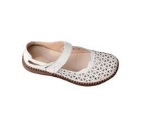 sabot jardin femme Chaussures Souples Femme Chaussures décontractées ajourées à semelle souple pour femmes, baskets en rayée, décontractées confortables Orthopédique Marche Basquette Blanc 36