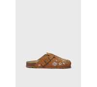 Sabot pour femme en daim brodé | GEMINA-BQ 38