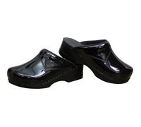 Sabot - SANITA - SONTO - Noir Vernis - 100% Cuir - Taille Petit 41