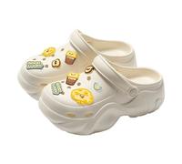 Sabot Souple Femme Ete Confortable EVA Léger Et Antichoc Chaussures De Jardin Respirant avec Charms Kawaii Sandales Clogs Classic Plate-Forme De Wedge Tailles La Maison,l'extérieur Et L'intérieur