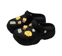 Sabot Souple Femme Ete Confortable EVA Léger Et Antichoc Chaussures De Jardin Respirant avec Charms Kawaii Sandales Clogs Classic Plate-Forme De Wedge Tailles La Maison,l'extérieur Et L'intérieur