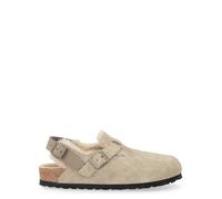 Sabot Tokio En Daim Et Fourrure Taupe Birkenstock, Taille: 40