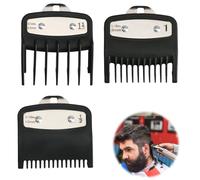 Sabot Tondeuse Set 3 Guides de Tonte Compatibles avec Wahl 1.5mm 3mm 4.5 mm 3 Longueurs de Coupe Clipper Guards Compatible avec Les Tondeuses Wahl S'adapte à la Plupart des Tondeuses Wahl