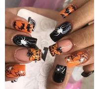 Sabots artificiels d'Halloween 24 divisions Achromatique Webspinner Internet thème végétal Studio Sabots persistants standard Substance ABS Citrouille Coffer Unguis Art Set