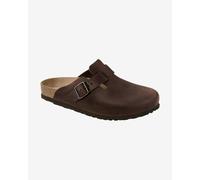 Birkenstock Mule Boston Cuir brun foncé, semelle en liège – Homme 45