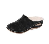 Sabots Chaussons Orthopédiques Femme à Bout Fermé en Daim Confortable Sandales et Mules pour Femmes Orthopédique Compensées Sandale Femme été Chaussures Antidérapantes Respirantes Sabot de Plage