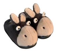 Sabots Chaussures Chaudes pour Hommes Et Femmes, Pantoufles en Peluche D'Âne Mignon-Gris-42-43