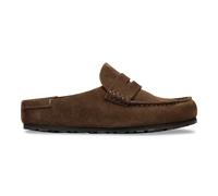 Sabots cuir Birkenstock Naples Wrapped Suede Marron 40 Ãtroit