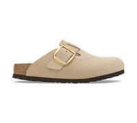Sabots cuir femme Birkenstock Boston Leather Beige 40