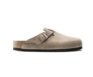 Sabots cuir huilÃ© Birkenstock Boston Oiled Marron 43