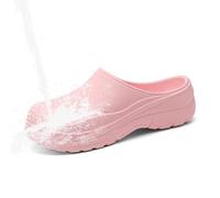 Sabots de Cuisine Professionnels Anti-Dérapants Homme Femme - Chaussures de Sécurité Chef Anti-Glisse pour Restaurant - Respirantes, Confortables, Faciles à Nettoyer(Pink,45-46)