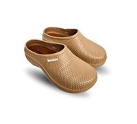 Sabots de jardinage pour femmes Sabots à enfiler WP Confort large pour dames Chaussures de ferme Infirmière de ferme Camping été, latte, 38 EU