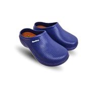 Sabots de jardinage pour femmes Sabots à enfiler WP Confort large pour dames Chaussures de ferme Infirmière de ferme Camping été, bleu marine, 37 EU